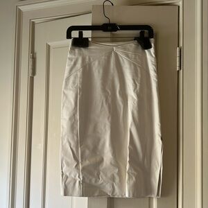 Nude white pleather skirt